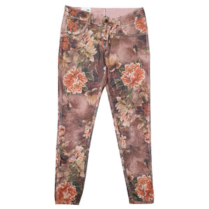 Reversible Stretch Denim Jeans Rose/Floral