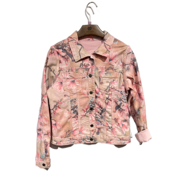 Reversible Stretch Denim Jacket Pink/Floral