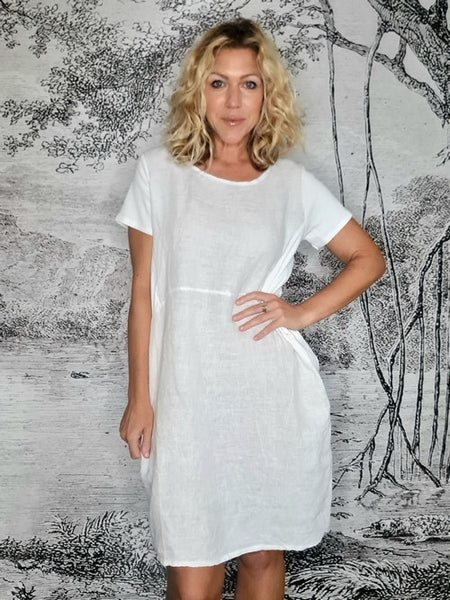 Helga May White Plain Jungle Dress