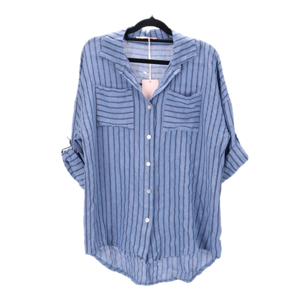 Wednesday Lulu Linen Shirt With Adjustable Sleeves
