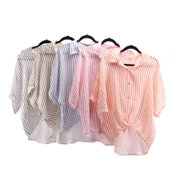 Wednesday Lulu Linen Stripe Shirt