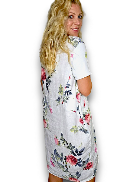 Helga May White Thorn Rose Jungle Dress