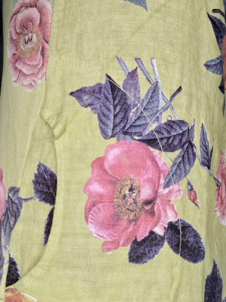 Helga May Antique Lime Ice Rose Kennedy Dress