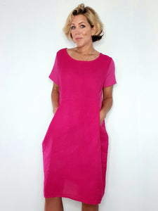 Helga May Hot Pink Plain Jungle Dress