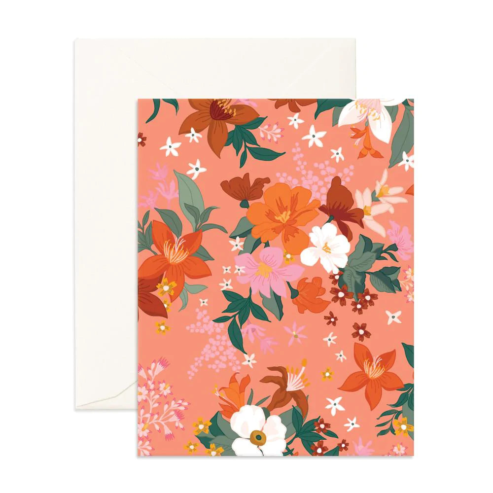 Fox & Fallow Bohemia Peach Florals Greeting Card