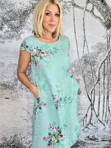 Helga May Mint Wildflower Kennedy Dress