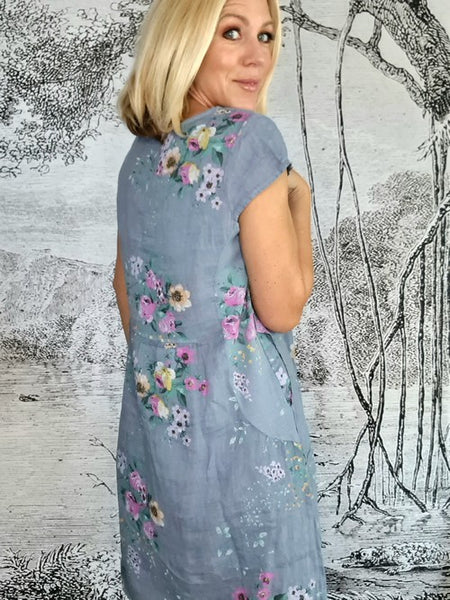 Helga May Grey Wildflower Kennedy Dress
