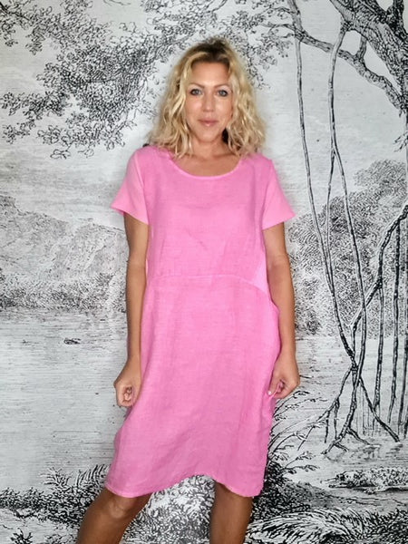 Helga May Bubblegum Pink Plain Jungle Dress