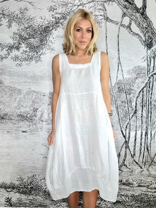 Helga May White Plain Maxi Tank Dress