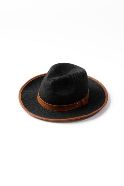 Stilen Addison Black Summer Fedora Hat