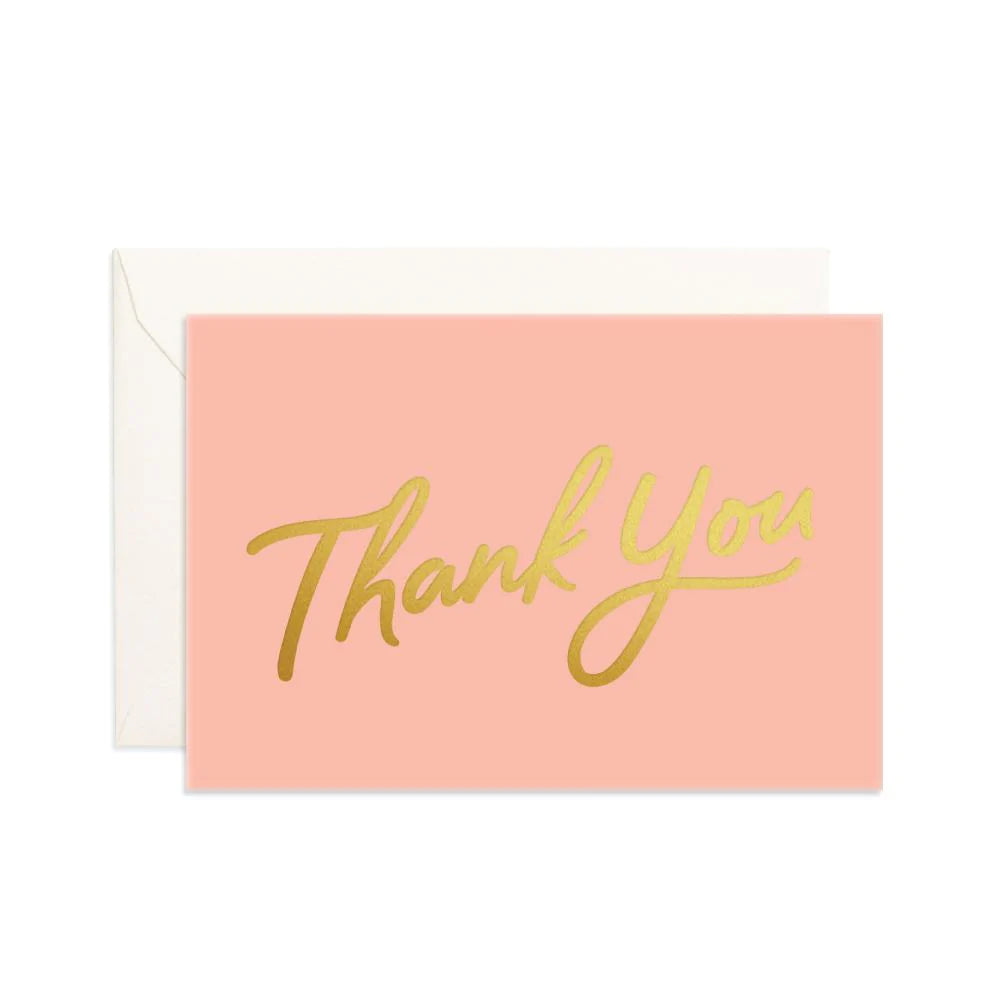 Fox & Fallow Thank You Peach Mini Greeting Card