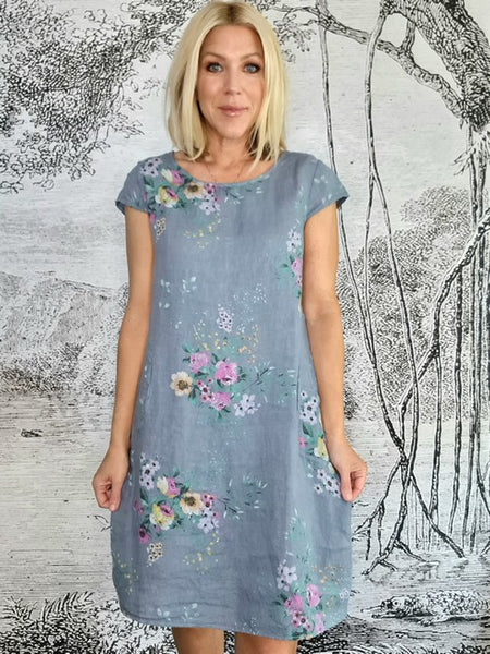 Helga May Grey Wildflower Kennedy Dress