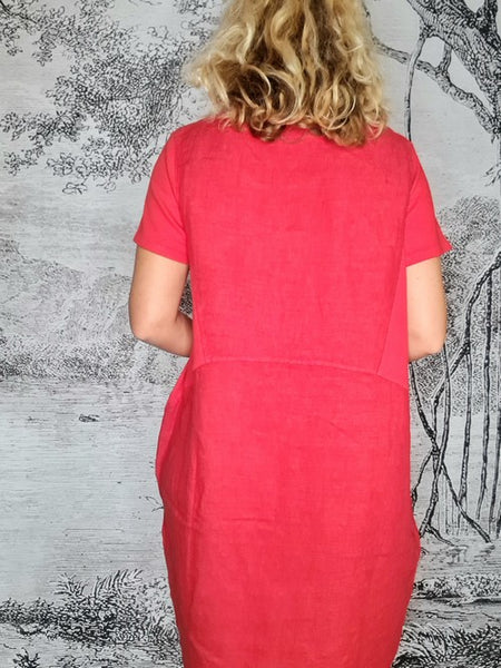 Helga May Red Plain Jungle Dress